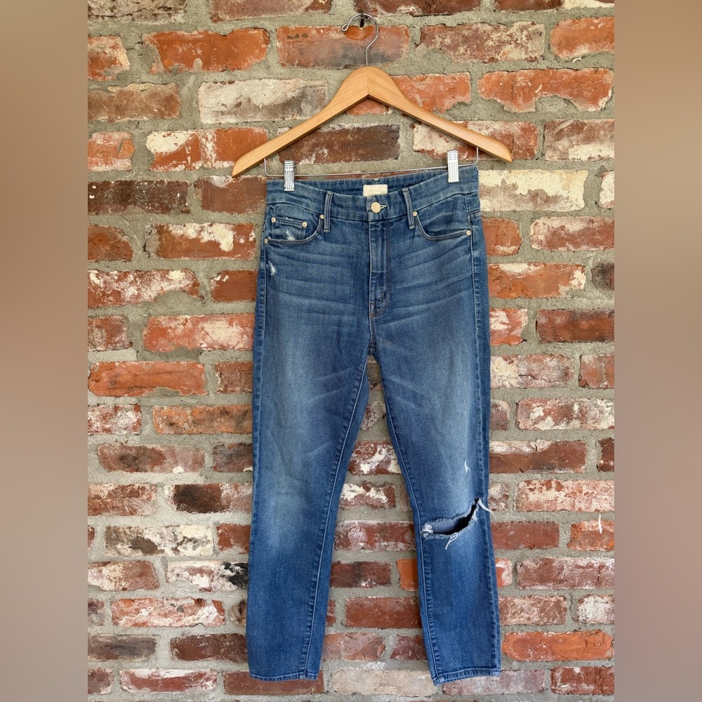 MOTHER‎ Looker Crop High Waist Skinny Jeans 26 Snipping Stones - Picture 2 of 13